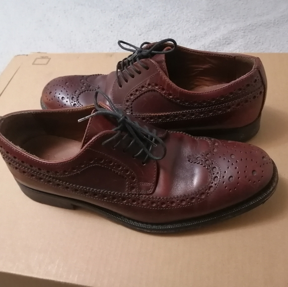 Men's Aldo Lace Up Dress Shoes Size 9 U.S Deep Red / Burgandy - Picture 1 of 6